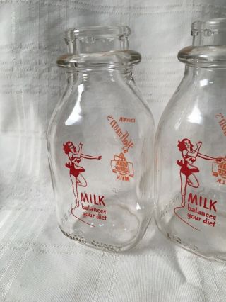 3 Vintage Third Quart Milk Bottles Hoffman’s Dairy Telford Gratz Pennsylvania 2
