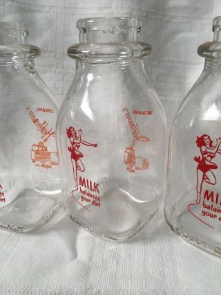 3 Vintage Third Quart Milk Bottles Hoffman’s Dairy Telford Gratz Pennsylvania 3