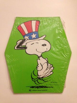 Rare Htf Vtg Schulz Peanuts Gang Snoopy Charlie Brown Sports/patriotic Cardboard