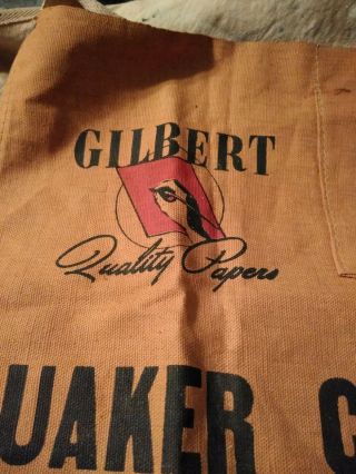 Vintage Apron Gilbert Quality Paper Quaker City Paper Co. 2