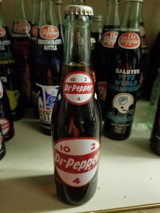 50s Full Dr Pepper 12oz Bottle With Diamonds