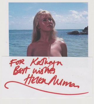 Always Outrageous Helen Mirren (prime Suspect) Signed Piece & Sexy Pc Gen Pic