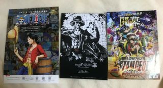 Rare One Piece Upcoming Movie Event Flyer Tokyo Paper Limited 2019 Set Of 3 F/s