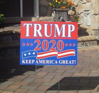 Trump 2020 Keep America Great Large 24 " X 18 " Lawn Sign