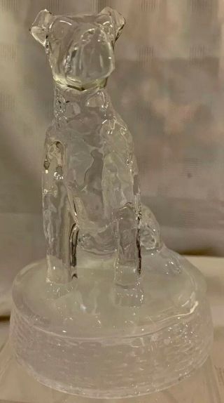 Art Glass Sitting Pretty Schnauzer Dog Figurine