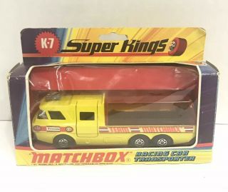 Matchbox Superkings K - 7 Racing Car Transporter With Box
