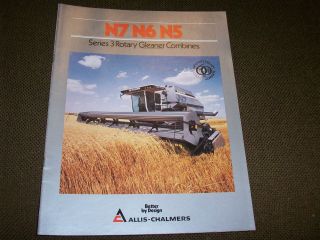 1983 Allis - Chalmers N7 N6 N5 Gleaner Series 3 Combine Brochure 60th Anniversary