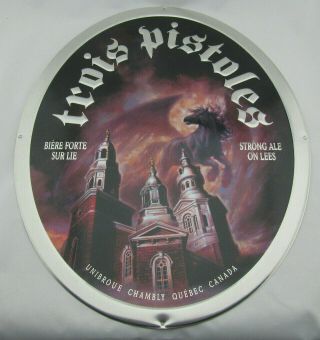 Unibroue Beer - Trois Pistoles Strong Ale Metal Tin Sign