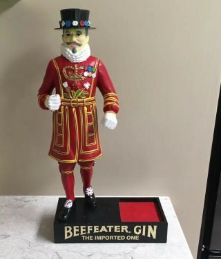 Vintage Advertising Collectible,  17” Beefeaters Gin Guard Bar Display Figure