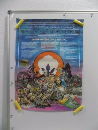 Signed Limited Edition 118 Of 200 - 16 X 22 Cotton Carnival Memphis Tn Poster