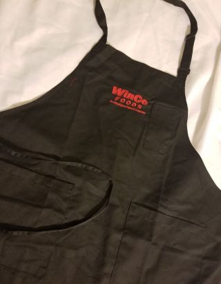 Winco Foods Apron Black Grocery Store Uniform Employee Cashier Bakery