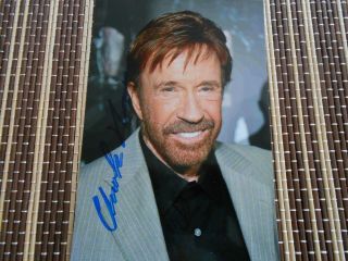 Chuck Norris,  Actor,  Hand Signed Photo 6 X 4