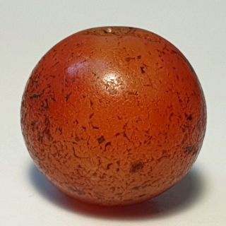 14.  1mm Ancient Rare Indo - Tibetan Carnelian Agate Bead