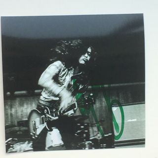 Jimmy Page And Signed Autograph Photo Musician Led Zeppelin