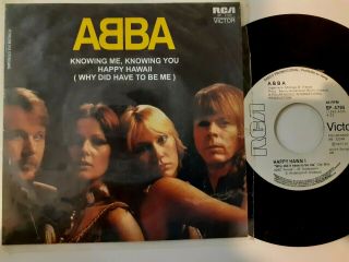Abba (knowing Me,  Knowing You) 45rpm Mexico Promo Rca Sp 4785 Ps Mexico