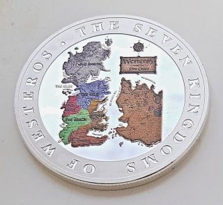 Game Of Thrones Silver Coin Wall Kinights Watch Winter Fell Disney Gold Crown Uk