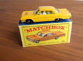 Matchbox Lesney 20c - 3 Chevrolet Impala Taxi,  Vnm