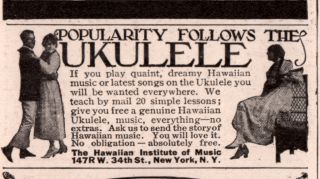 1918 A Ad Ukulele Hawaiian Institute Of Music School