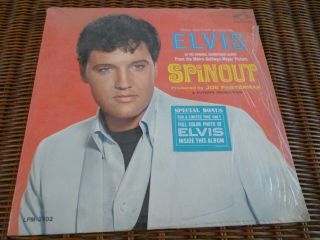 Elvis Presley - Spinout Lp - Rca Victor Lpm 3702 Monaural - With Color Photo