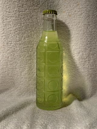 Full 6oz Crush Lemon - Lime Embossed Soda Bottle Greensboro,  N.  C.