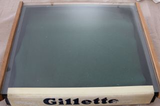 Vintage Gillette Razor Blade Store Counter Top Wooden & Glass Display Case