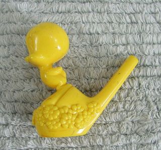 Vintage 1999 Hard Plastic Warner Bros Tweety Bird 3 " Yellow Whistle S/h