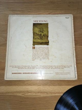 Neil Young First Lp First Press Tri Colour Label Rare Lp Vinyl Record 4