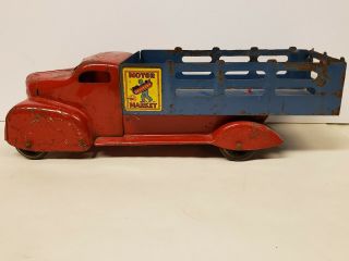 Vintage Marx Steel Motor Market Delivery Stake Truck – Made In Usa