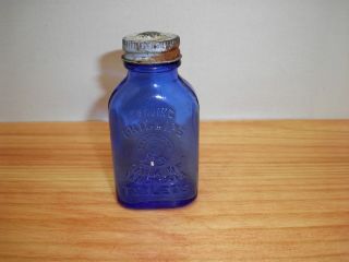 Cobalt Blue Medicine Bottle Phillips Milk Of Magnesia Tablets Embossed Orig Top