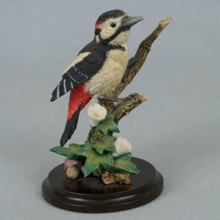 Great Spotted Woodpecker Porcelain Figurine By Country Artists Euc