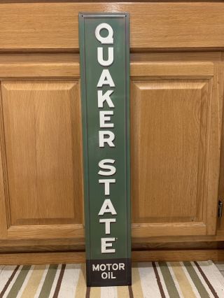 Quaker State Metal Sign Oil Can Gas Station Garage Vintage Style Auto Car Truck