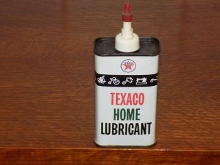 Texaco Home Lubricant Empty 4 Fluid Ounce Oiler Can