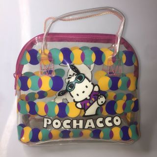 Vintage Pochacco Sanrio Plastic Clear Transparent Bag Purse Mini 90s Rare Asian