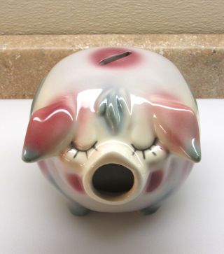 1957 Corky Pig Ceramic Piggy Bank - Pat.  Pend.  H.  P.  Co ©usa Hull Pottery Euc
