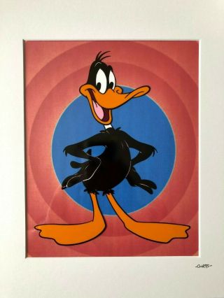 Warner Bros - Looney Tunes - Daffy Duck - Hand Drawn & Hand Painted Cel