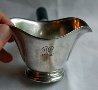 Silverplate Handled Sauce Boat Old Hotel Park Lane Top Marked And Bottom Marked 2