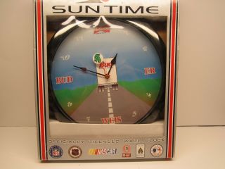Suntime Budweiser clock 9:00=Bud 6:00=Weis 3:00=Er 5