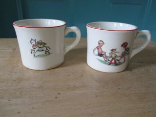 Two Vintage Pottery Mugs Advertising Mcgrath 