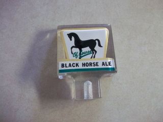 Vintage Lucite Black Horse Ale Beer Tap Knob Handle Carling Bar Tavern Saloon
