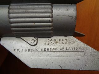 Vintage Mechanical Coin Bank - Metal Rocket Ship Astro Mfg E.  Detroit,  Mich USA 7
