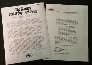 The Beatles Yesterday & Today Butcher Picture Disc LP,  Letter - Booklet & CD 4