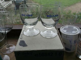 6 X Ricard Glass French 170ml 17cl Balloon Glasses