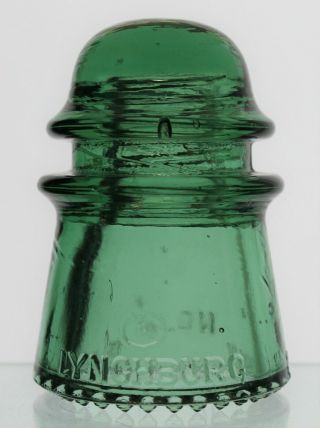 Green Cd 122 Lynchburg No.  30 Made In U.  S.  A.  Glass Insulator