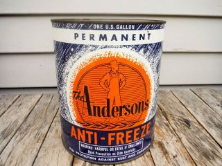 Vintage 1 Gallon The Andersons Frigtol Anti Freeze Can Motor Oil Can Maumee Ohio