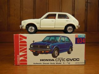 Tomica DANDY 034 HONDA CIVIC CVCC,  Made in Japan vintage pocket car Rare 2
