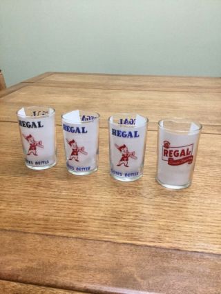 4 Vintage Regal Beer Glasses