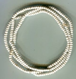 African Trade Beads Vintage Venetian White Glass Seed Beads
