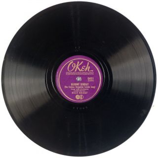 Billie Holiday: Gloomy Sunday / Low Down Groove Okeh 6451 Jazz 78 E -