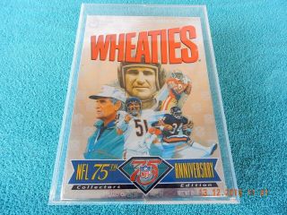 1994 Wheaties Nfl 75th Anniversary Cereal Box,  Inside Hard Plastic Cube / Cover