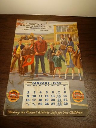 1949 Minneapolis Moline Calendar Brochure Oroville Tractor & Equipment Co.